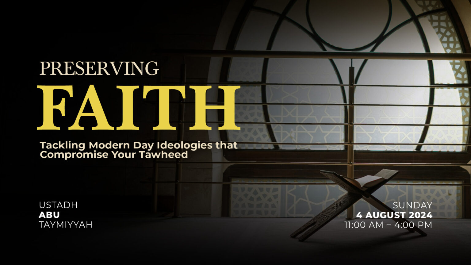 PRESERVING FAITH Tackling Modern Day Ideologies that Compromise Your Tawheed